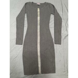 NYC Little Black Dress L Bodycon Ribbed Valentines Sexy Feminine Romantic LBD